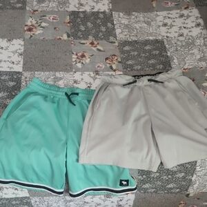 Abercrombie Kids Green and Gray Shorts